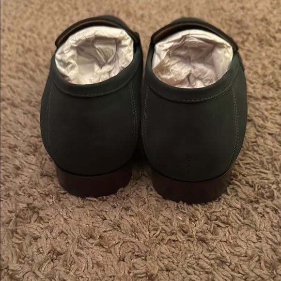 Aldo Green Loafers with Gold Buckle - Picture 2 of 3